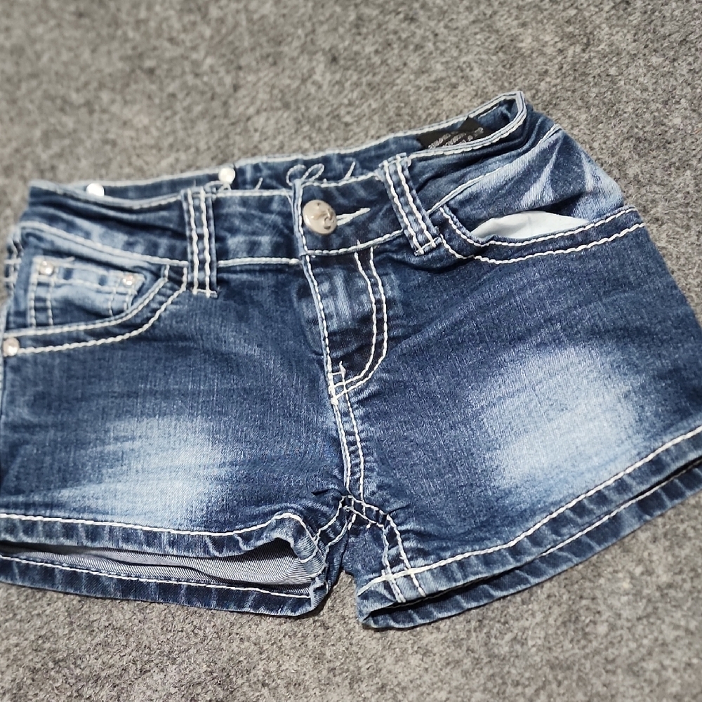 Denim Blue Girl Shorts